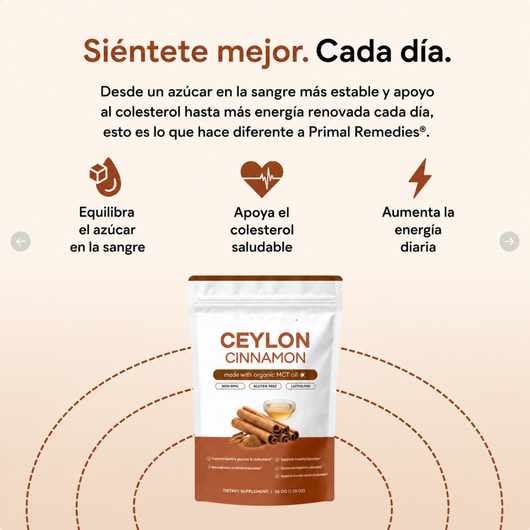 Canela de Ceilán equivalente a 7200 mg con Aceite MCT - (30 Cápsulas Blandas)
