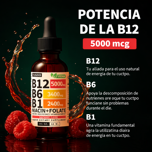 5 en 1 Vitamina B Complex en Gotas (60 ml)