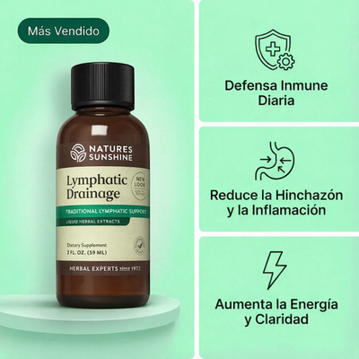 Gotas de Drenaje Linfático: Apoyo natural contra la hinchazón y la retención de líquidos (59 ML)