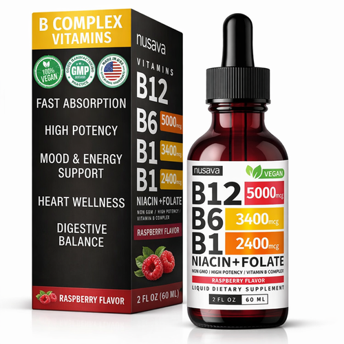5 en 1 Vitamina B Complex en Gotas (60 ml)