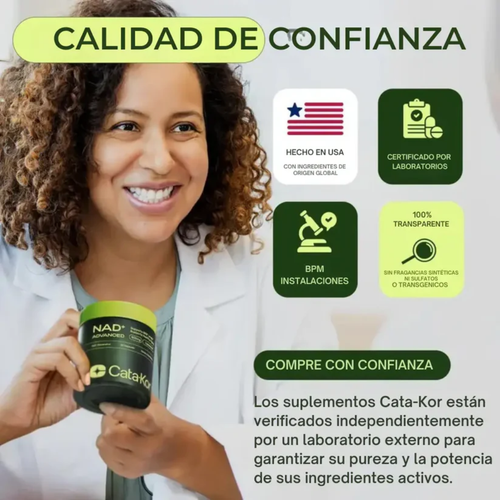 Suplemento Avanzado de NAD+ para el Antienvejecimiento con Resveratrol (60 Cápsulas)