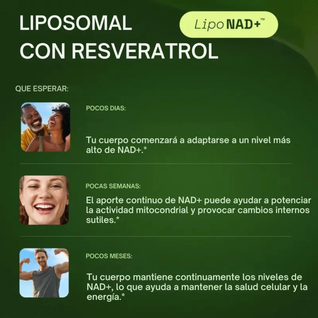 Suplemento Avanzado de NAD+ para el Antienvejecimiento con Resveratrol (60 Cápsulas)